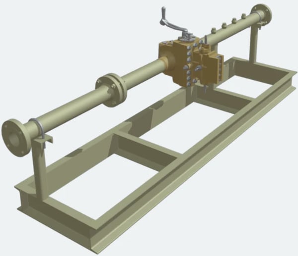 Power Service Gas Meter Skid illustration showing components for measuring, regulating, and ensuring safe gas flow in the hydrocarbon industry. Power Service Gas Meter Skid illustration showing components for measuring, regulating, and ensuring safe gas flow in the hydrocarbon industry.