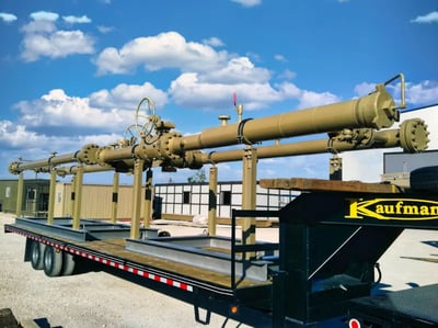 Photo: Power Service pigging launcher meter skid is loaded and ready to hit the road to keep a customer's pipelines flowing smoothly! Photo: Power Service pigging launcher meter skid is loaded and ready to hit the road to keep a customer's pipelines flowing smoothly!