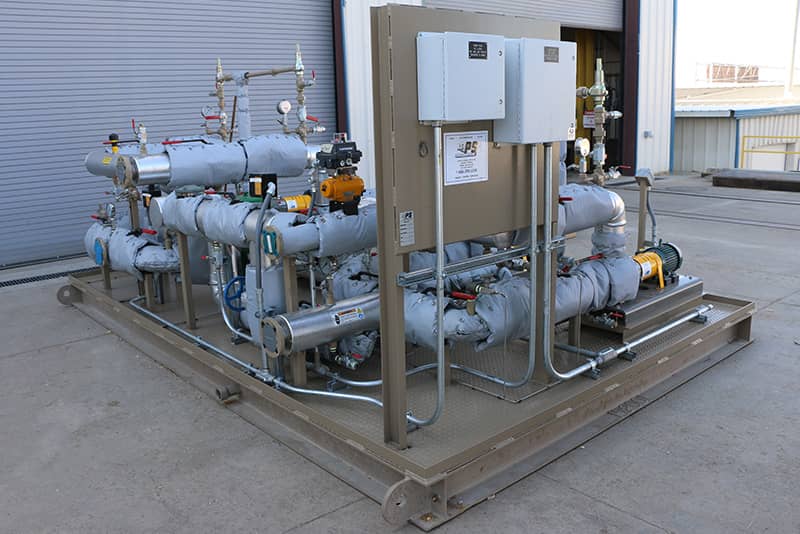 Power Service, A DNOW Company, fabricates oil & gas pipeline slug catcher skids to protect pipelines from liquid surges. Power Service, A DNOW Company, fabricates oil & gas pipeline slug catcher skids to protect pipelines from liquid surges.