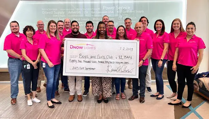 DNOW Lights Charity Golf Tournament Check Presentation