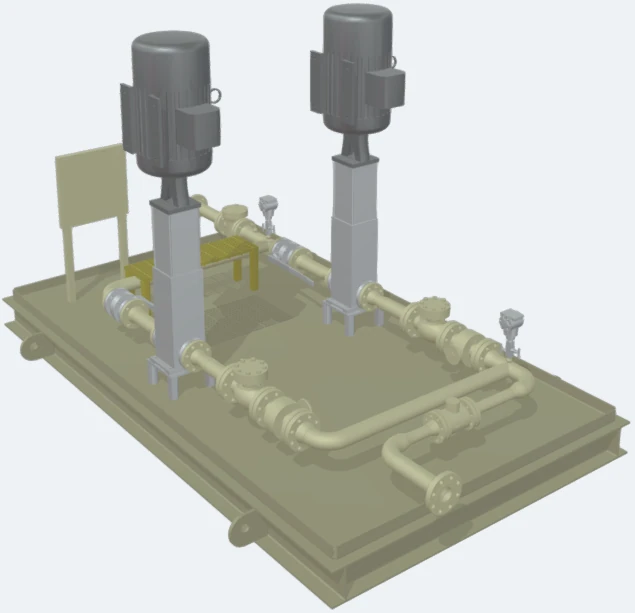Power Service Designed, Engineered and Fabricated Water Transfer Unit featuring pumps, PVF, instruments, advance metering and a 7x11 open skid. Power Service Designed, Engineered and Fabricated Water Transfer Unit featuring pumps, PVF, instruments, advance metering and a 7x11 open skid.