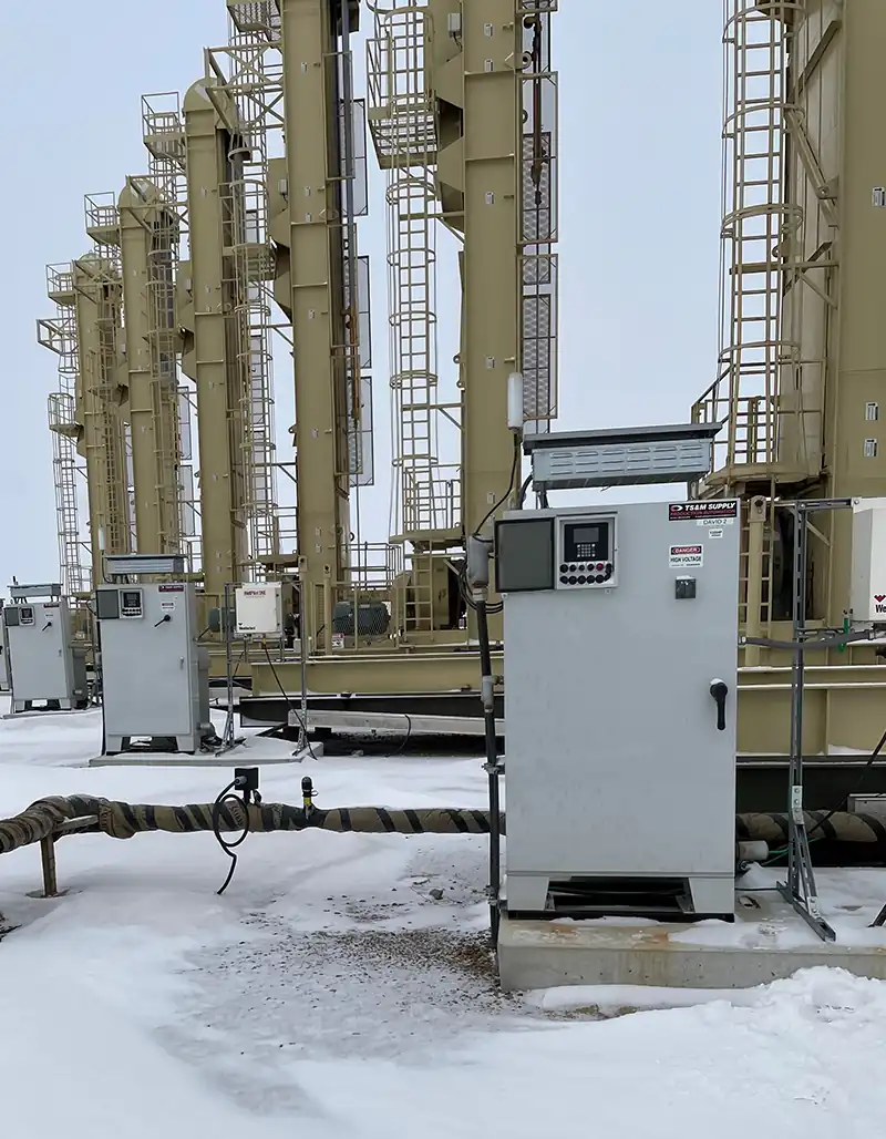 TS&M VFDs installed on RotoFlex pumping units TS&M VFDs installed on RotoFlex pumping units